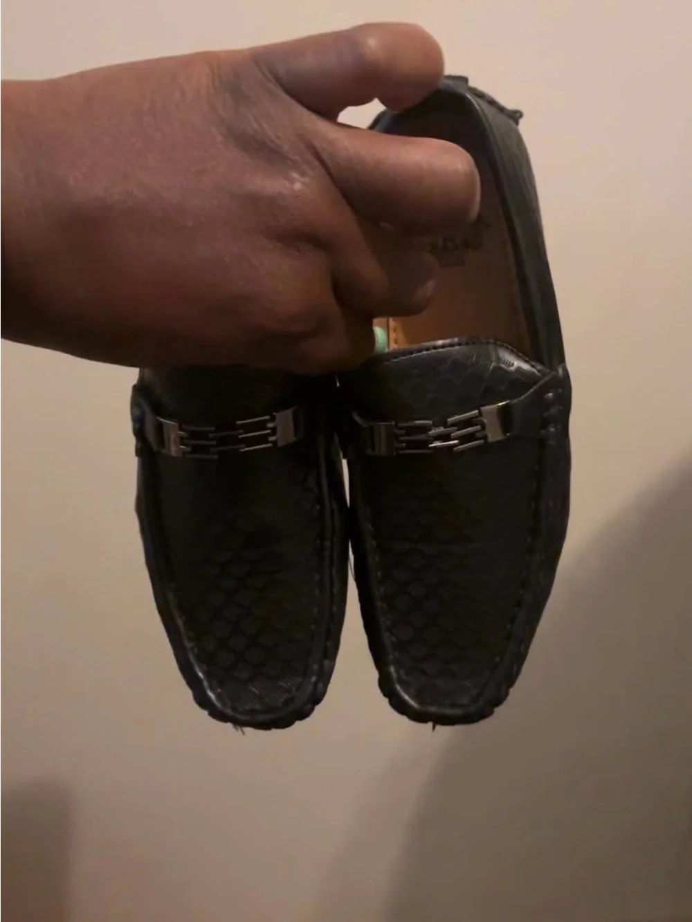 Royal Shoes Boys Black Dress Loafers Size 13